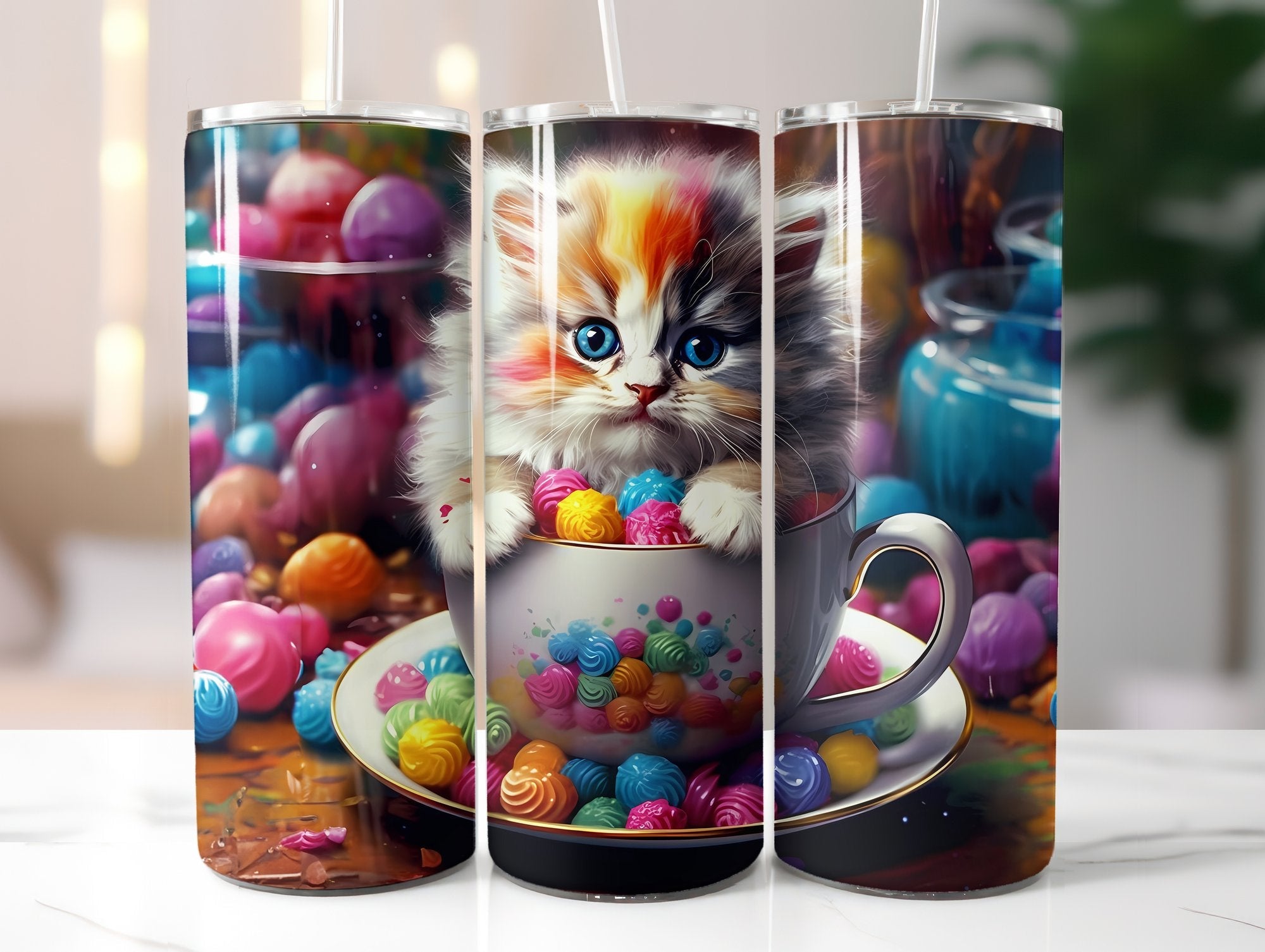 Kitten in a Cup Tumbler Wrap - CraftNest