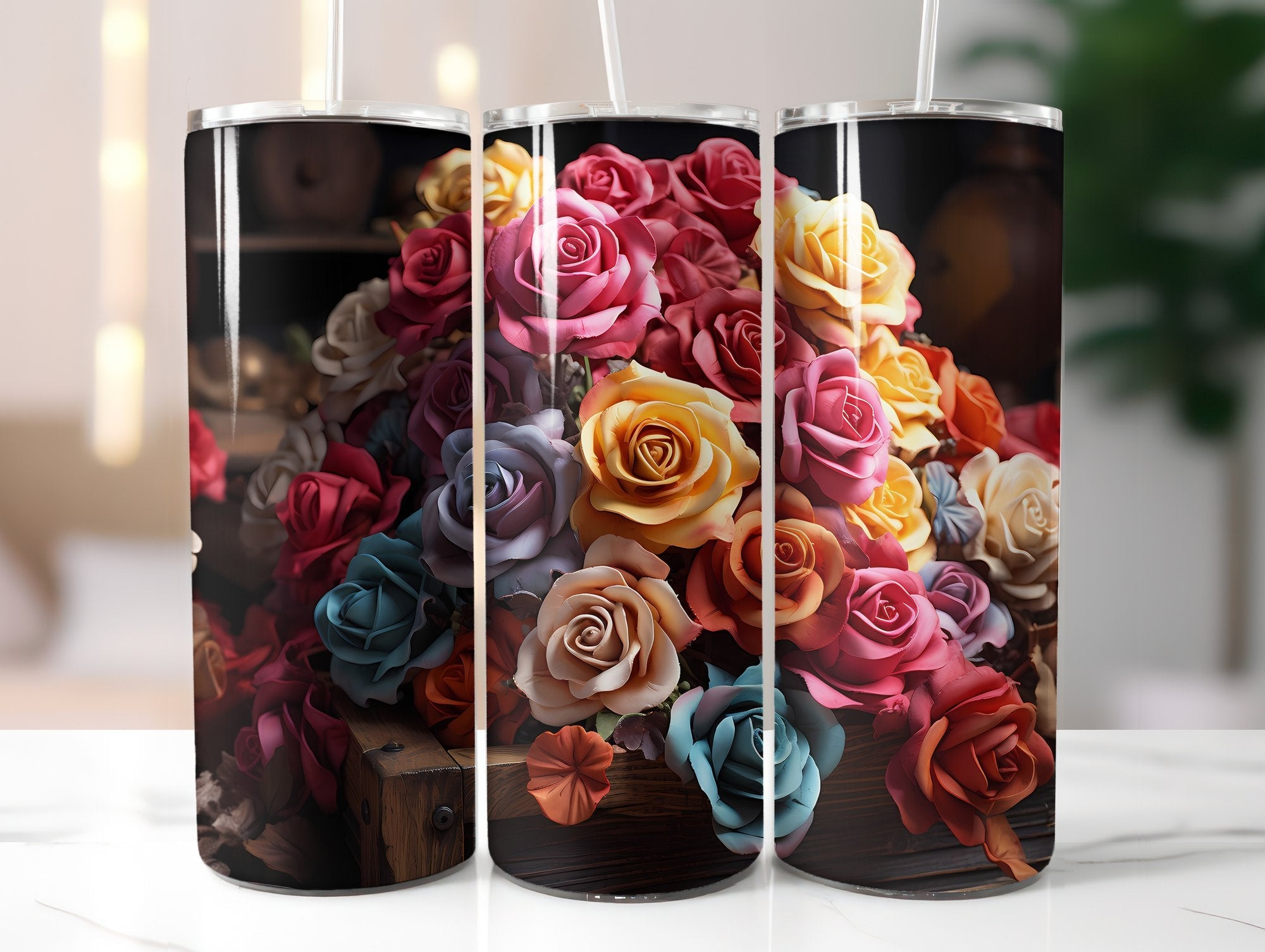 Late Roses of Autumn Tumbler Wrap - CraftNest