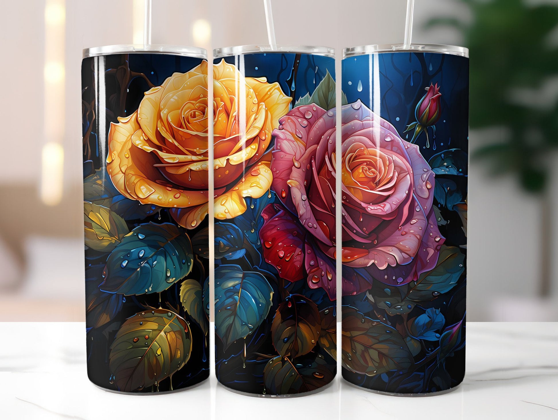 Late Roses of Autumn Tumbler Wrap - CraftNest