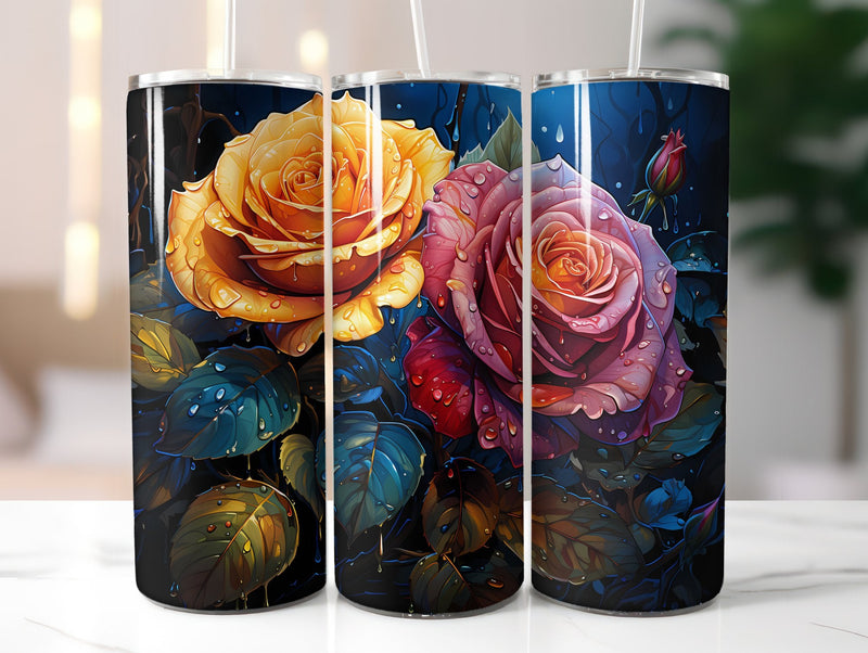 Late Roses of Autumn Tumbler Wrap - CraftNest