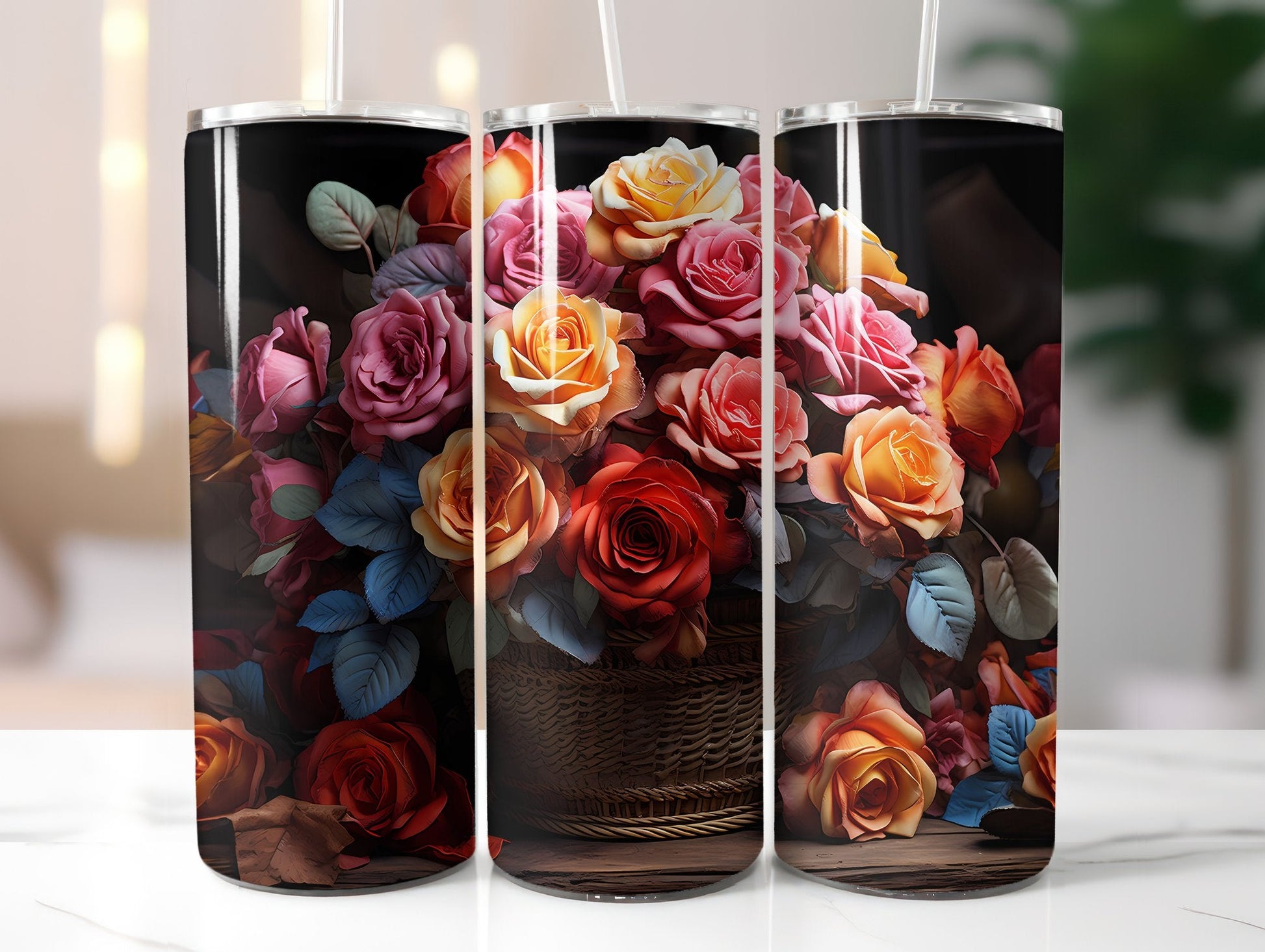 Late Roses of Autumn Tumbler Wrap - CraftNest