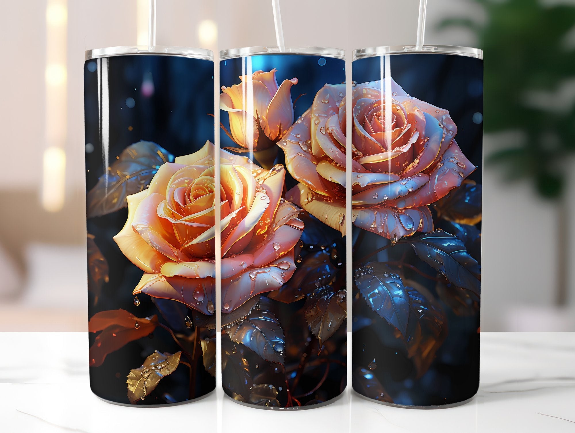 Late Roses of Autumn Tumbler Wrap - CraftNest