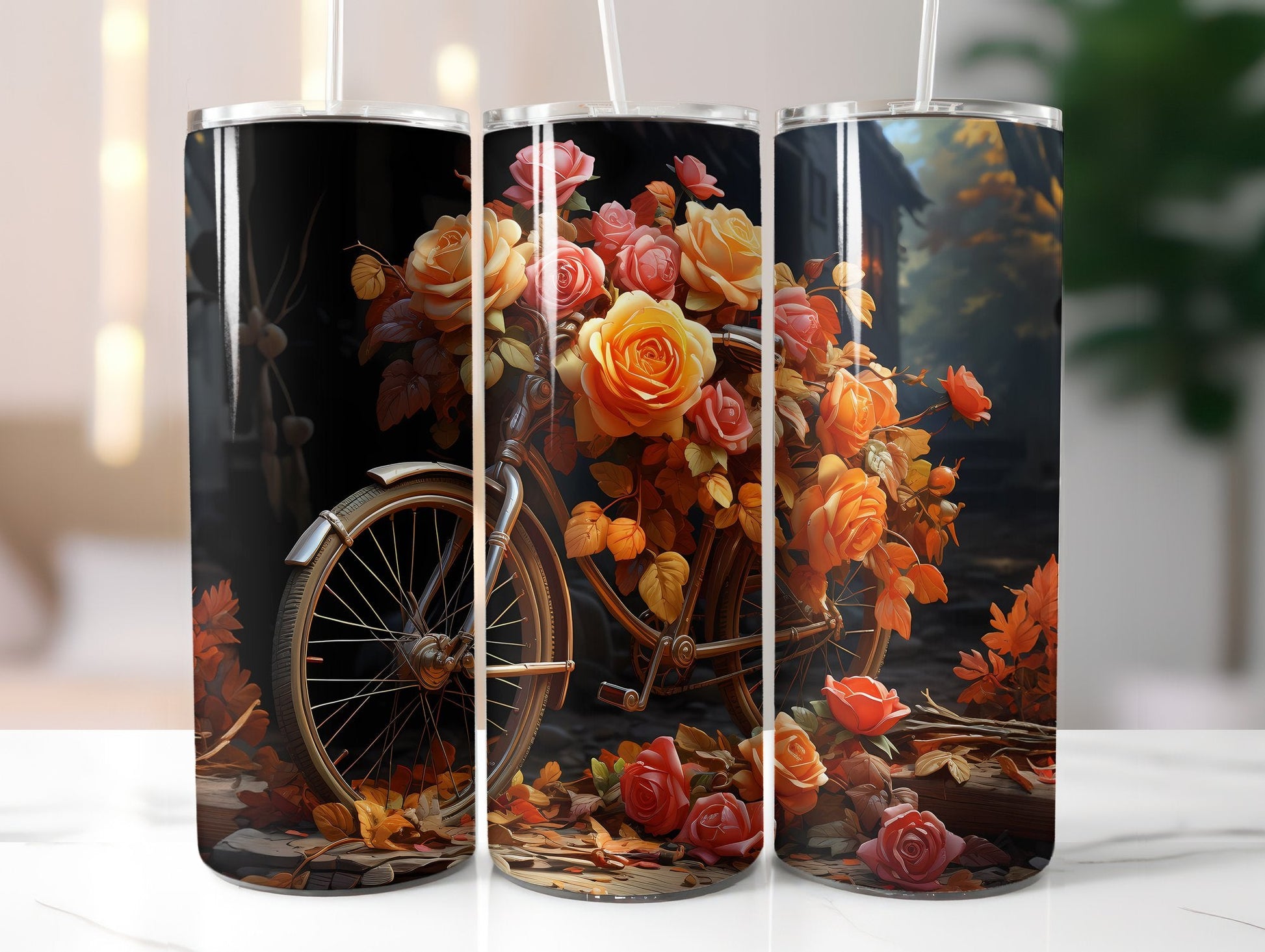 Late Roses of Autumn Tumbler Wrap - CraftNest