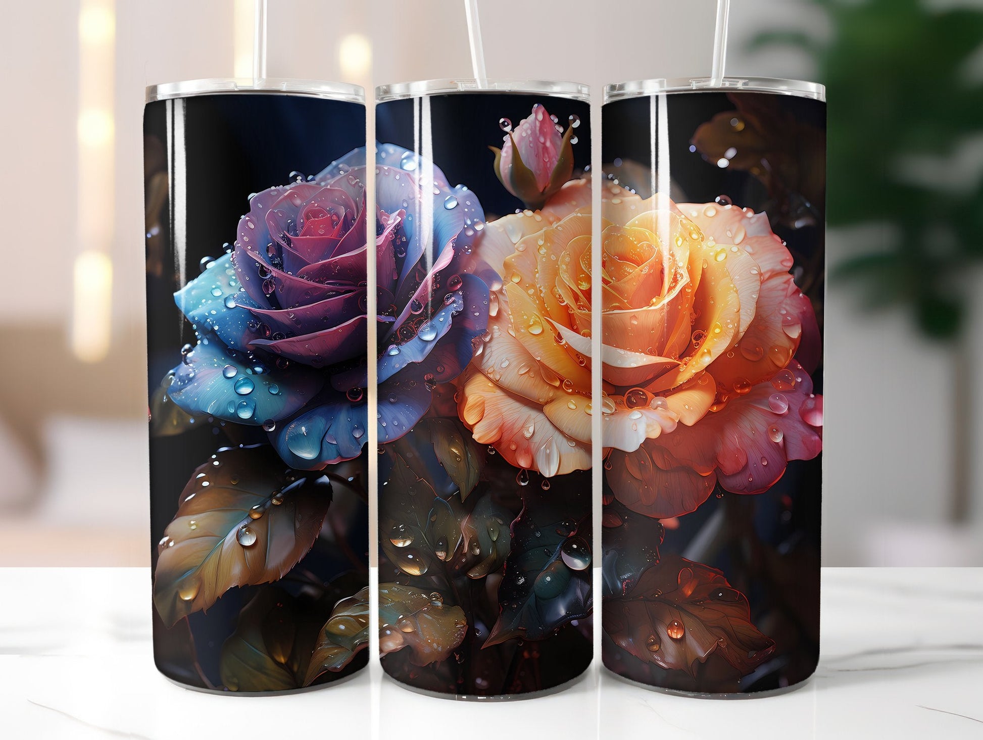 Late Roses of Autumn Tumbler Wrap - CraftNest
