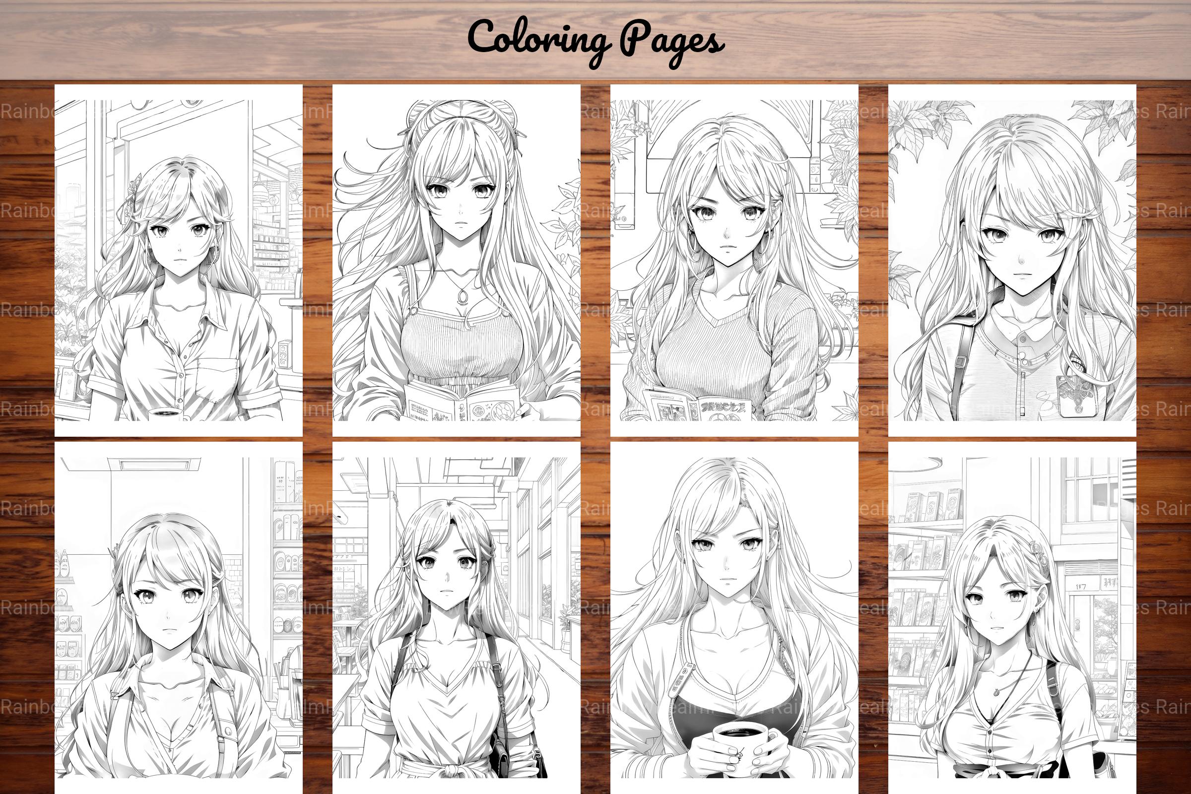 Anime Girls Coloring Pages