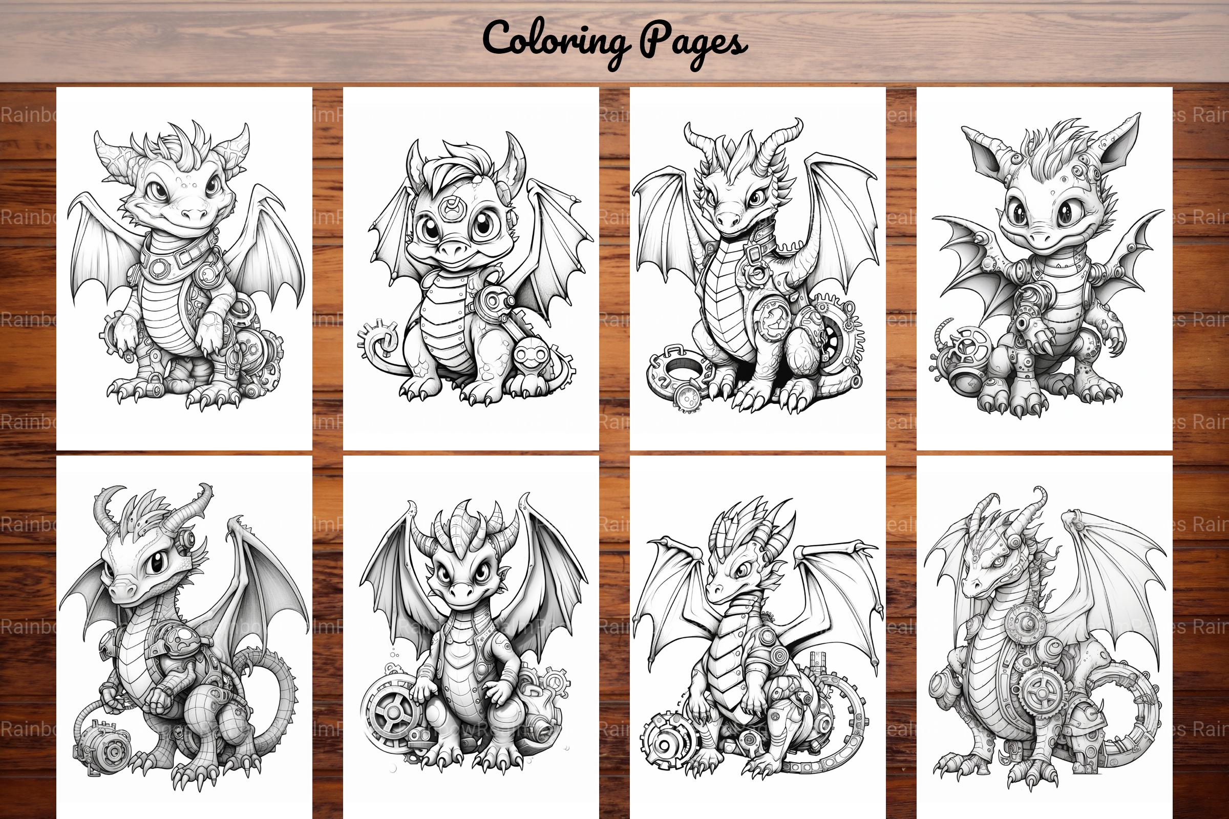 Dragons Coloring Book