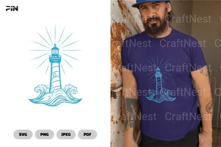 Lighthouse Doodle Cutfile SVG Bundle - CraftNest - Digital Crafting and Art