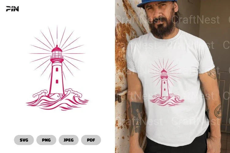 Lighthouse Doodle Cutfile SVG Bundle - CraftNest - Digital Crafting and Art