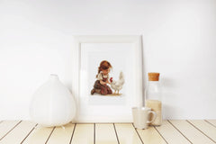Charming Little Girl with Chicken Clipart Bundle - CraftNest - Digital Crafting and Art