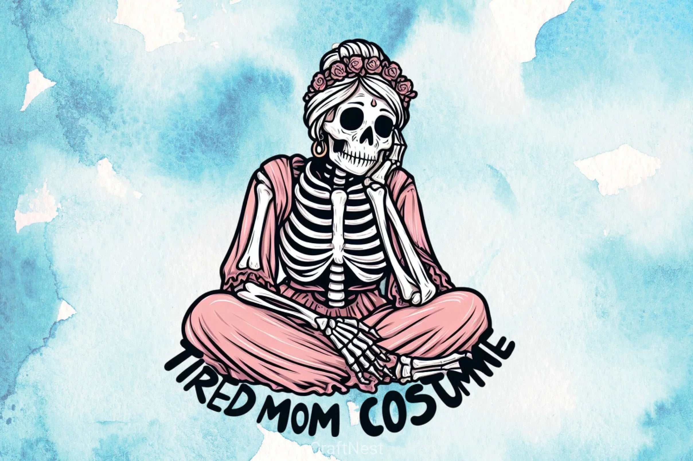 Tired Mom Skeleton Clipart Bundle - CraftNest - Digital Crafting and Art
