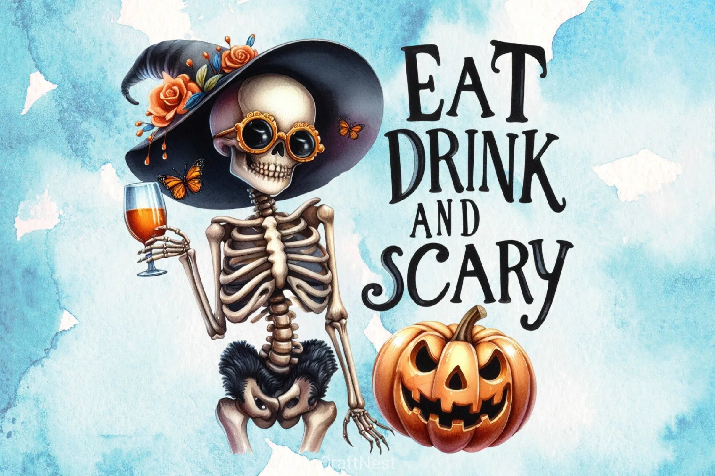 Eat Drink Scary Clipart Bundle - CraftNest - Digital Crafting and Art