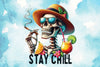 Stay Chill Skeleton Clipart Bundle