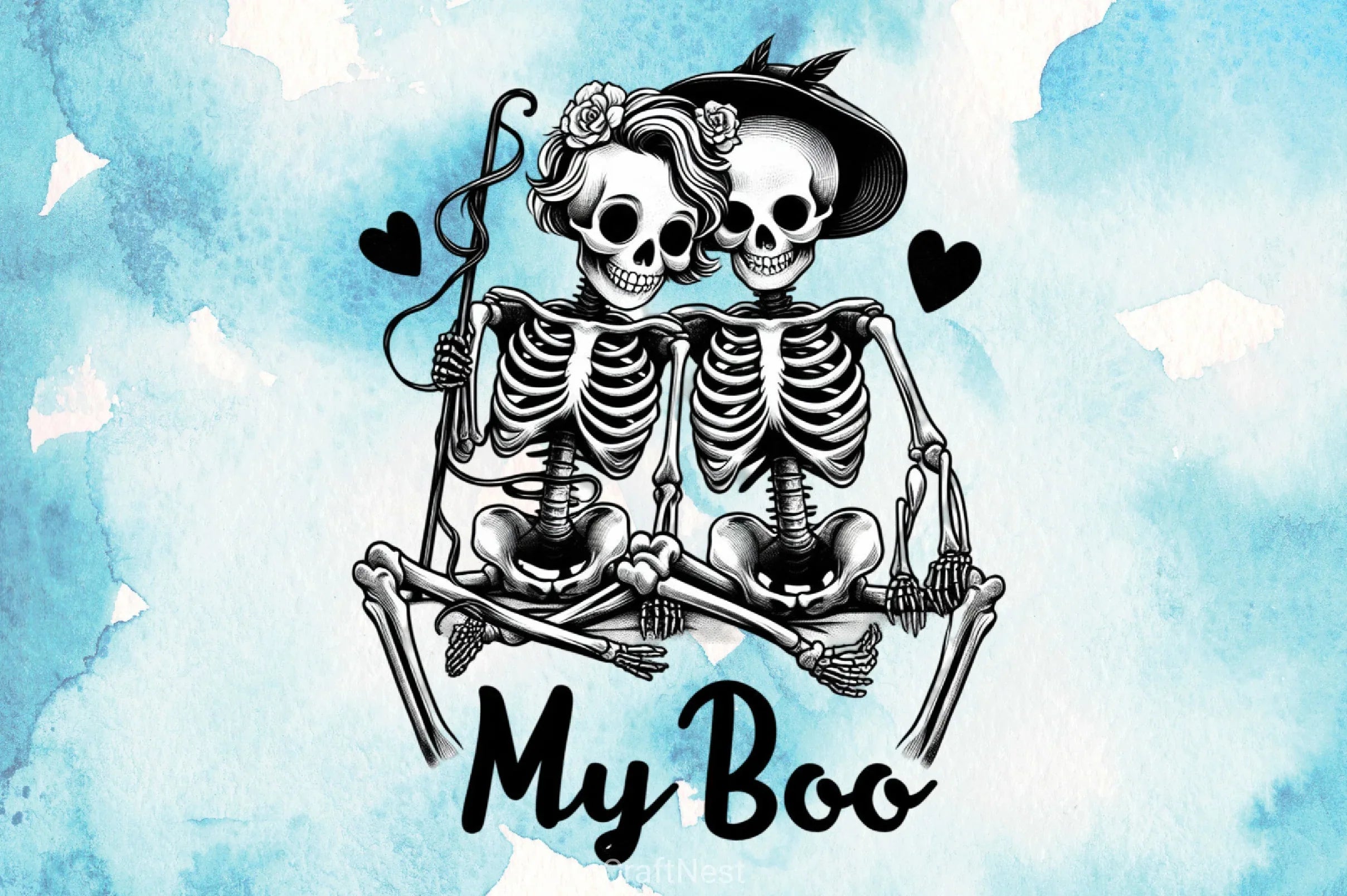 My Boo Skeleton Clipart Bundle