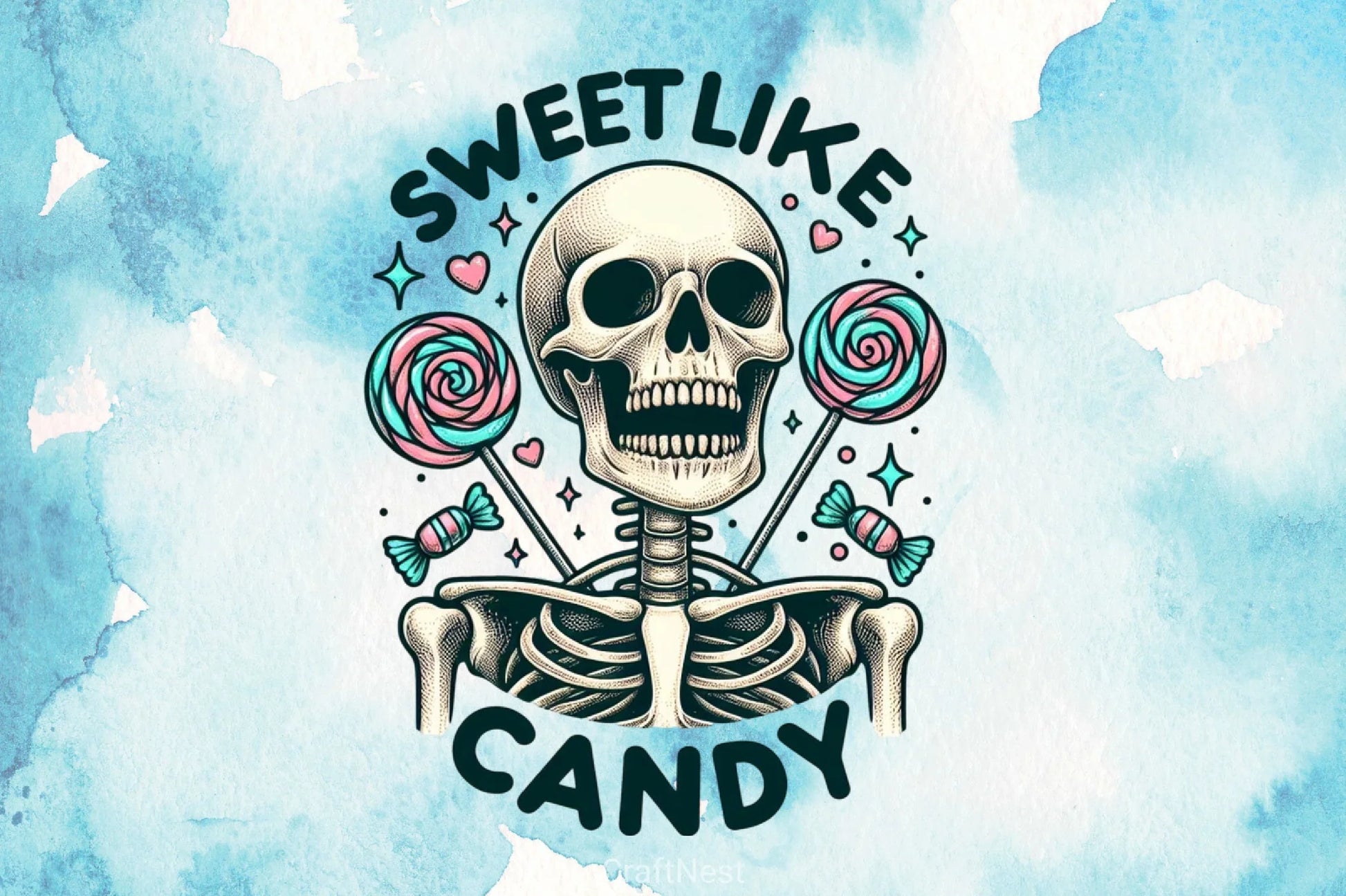 Sweet Candy Skeleton Clipart Bundle - CraftNest - Digital Crafting and Art