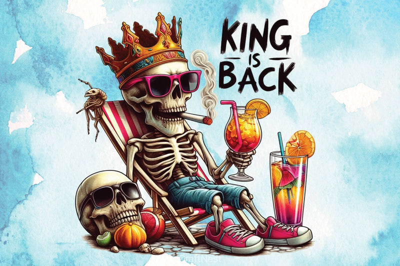 King Skeleton Clipart Bundle 2 - CraftNest - Digital Crafting and Art