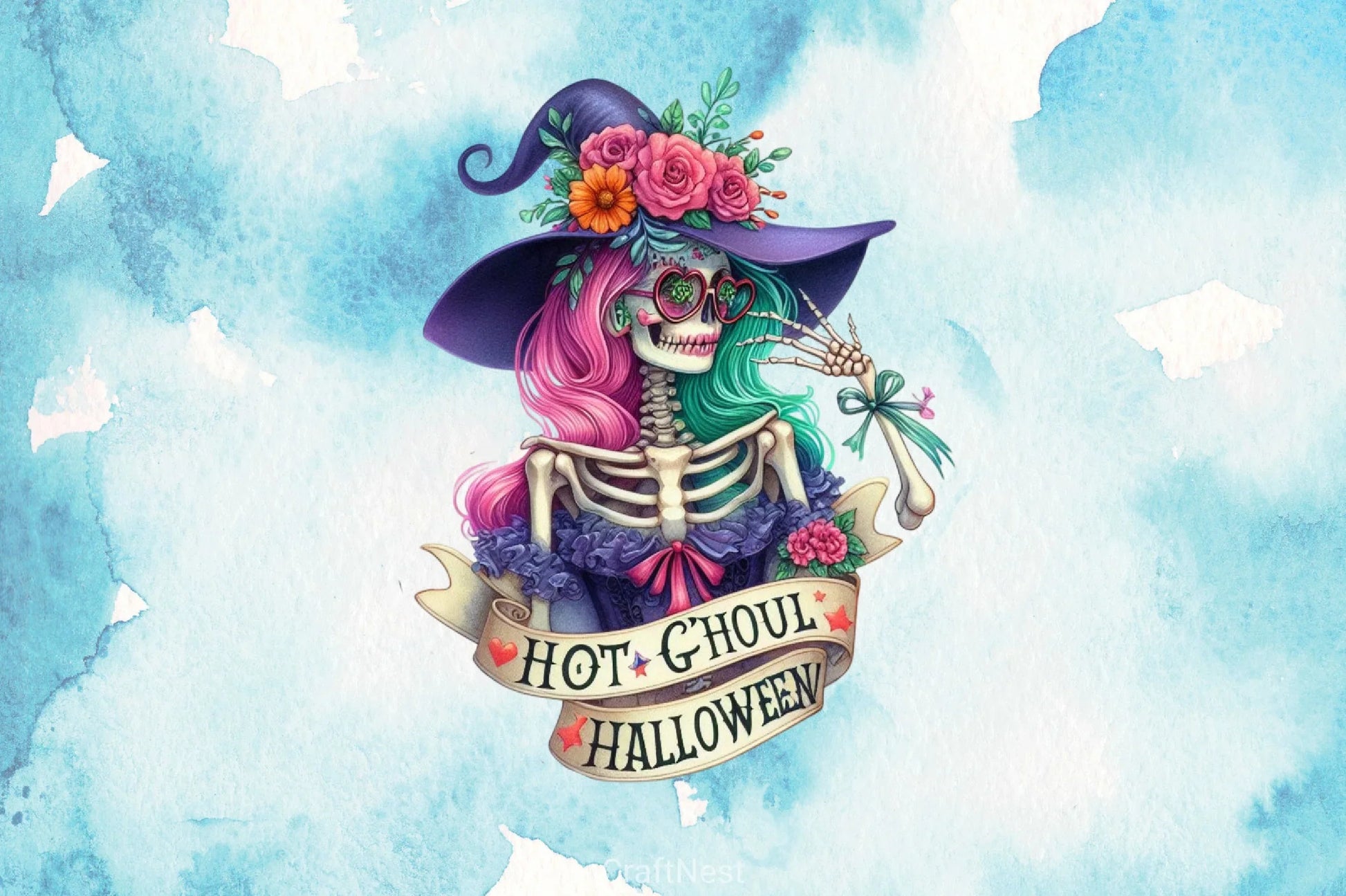 Hot Ghoul Halloween Clipart Bundle - CraftNest - Digital Crafting and Art