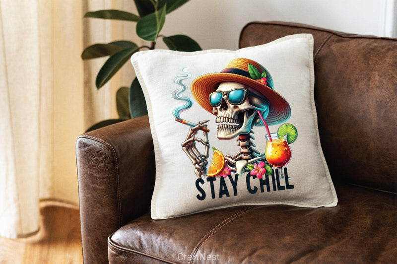 Stay Chill Skeleton Clipart Bundle 2 - CraftNest - Digital Crafting and Art