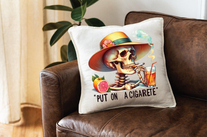 Cigarette Skeleton Clipart Bundle - CraftNest - Digital Crafting and Art