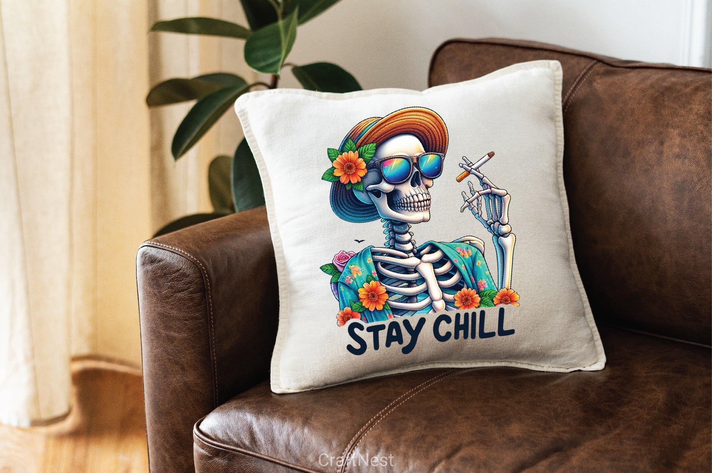 Stay Chill Skeleton Clipart Bundle 1 - CraftNest - Digital Crafting and Art