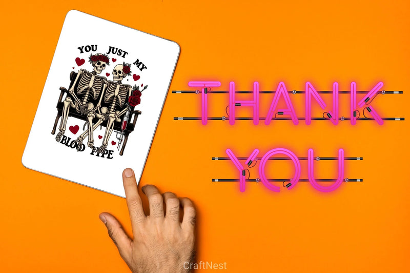 Blood Type Skeleton Clipart Bundle - CraftNest - Digital Crafting and Art