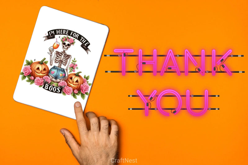 I'm Here For The Boos Skeleton Clipart Bundle - CraftNest - Digital Crafting and Art