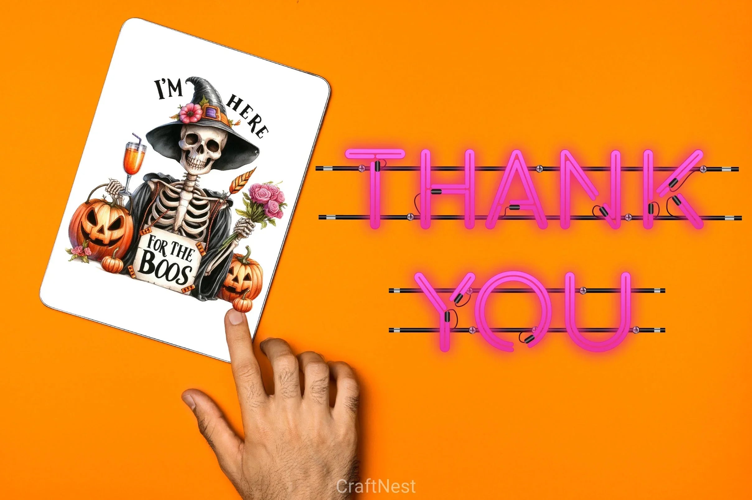 I'm Here For The Boos Skeleton Clipart Bundle 5 - CraftNest - Digital Crafting and Art