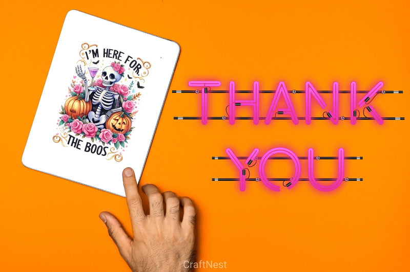 Skeleton Clipart Bundle: I'm Here For The Boos - CraftNest - Digital Crafting and Art