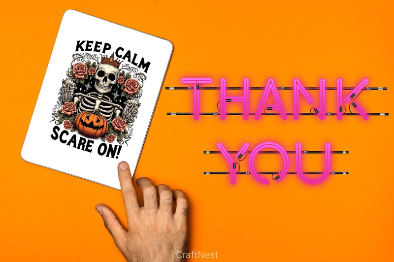 Keep Calm Scare On Skeleton Clipart Bundle - CraftNest - Digital Crafting and Art