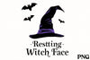 Resting Witch Face Halloween Clipart Bundle