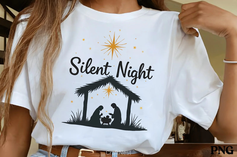 Silent Night Nativity Scene Clipart Bundle - CraftNest - Digital Crafting and Art