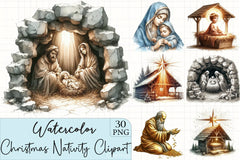 Christmas Nativity Clipart Bundle - CraftNest - Digital Crafting and Art