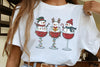 Snowmen Wine Glass Clipart Bundle