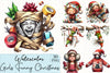 Cute Holiday Girls Christmas Clipart Bundle