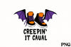 Creepy Halloween Shoes Bat Wings Clipart Bundle