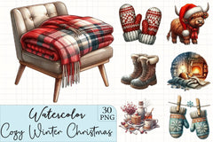 Cozy Winter Christmas Clipart Bundle - CraftNest - Digital Crafting and Art