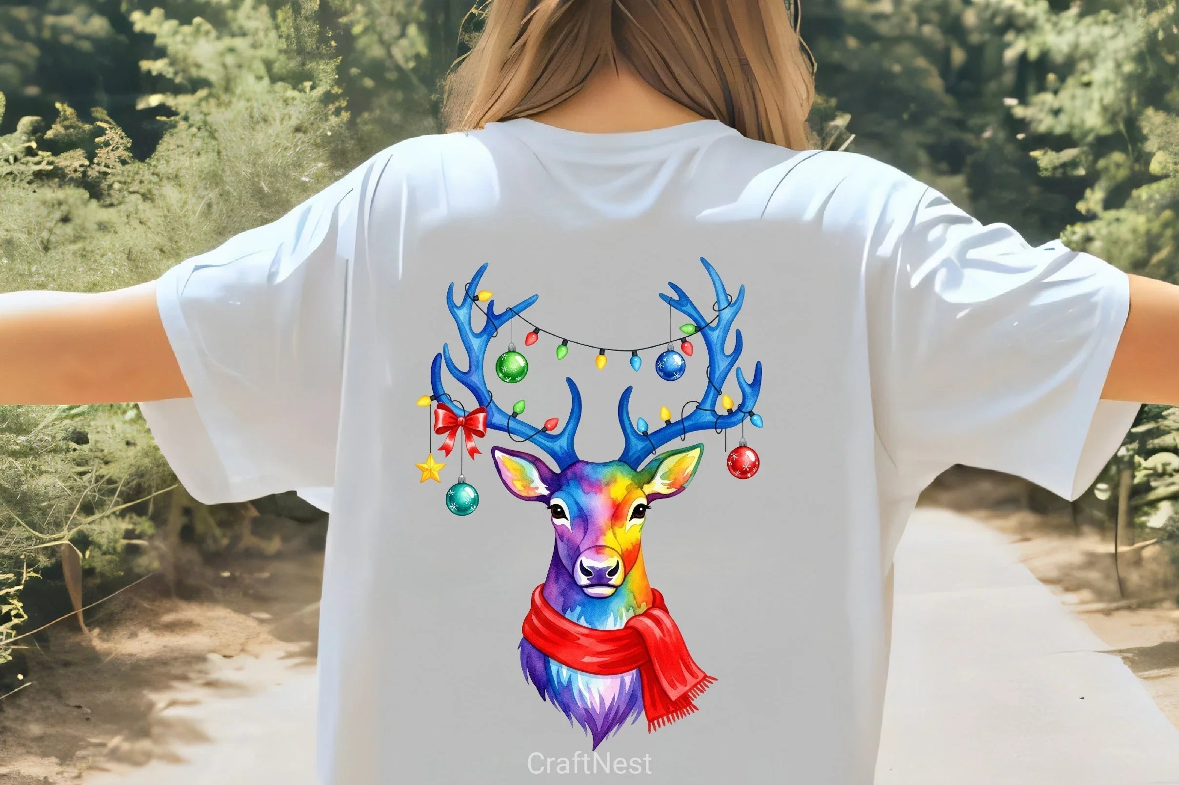 Reindeer Lights Clipart Bundle - CraftNest - Digital Crafting and Art