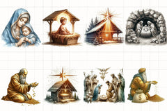 Christmas Nativity Clipart Bundle - CraftNest - Digital Crafting and Art