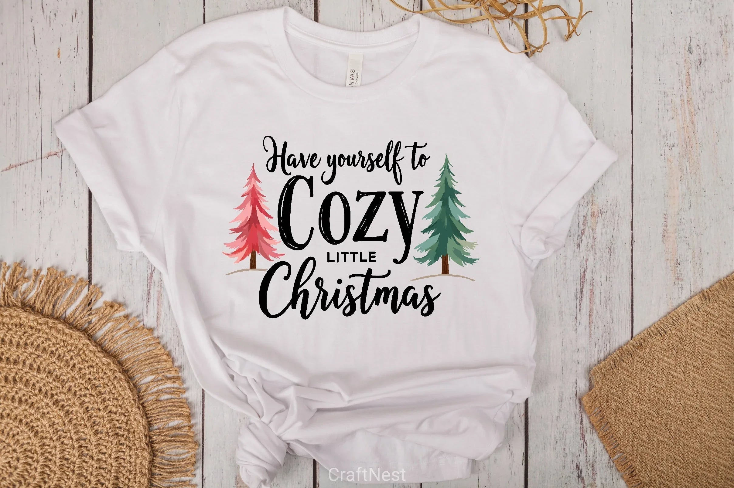 Cozy Christmas Tree Quote Clipart Bundle - CraftNest - Digital Crafting and Art