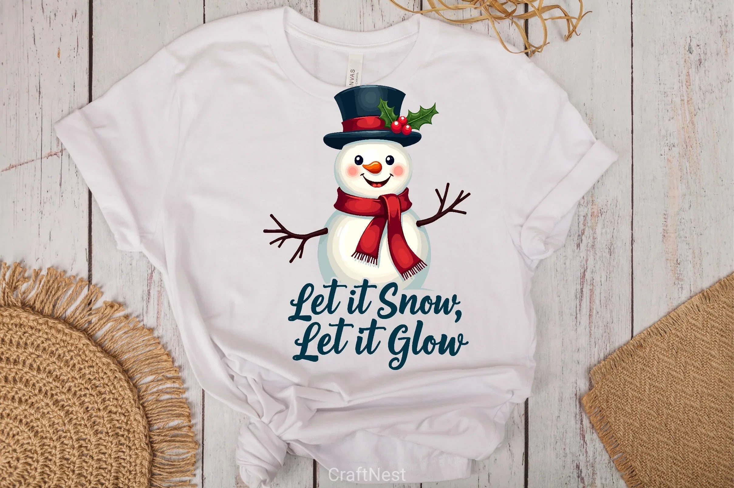 Cheerful Snowman Clipart Bundle - CraftNest - Digital Crafting and Art