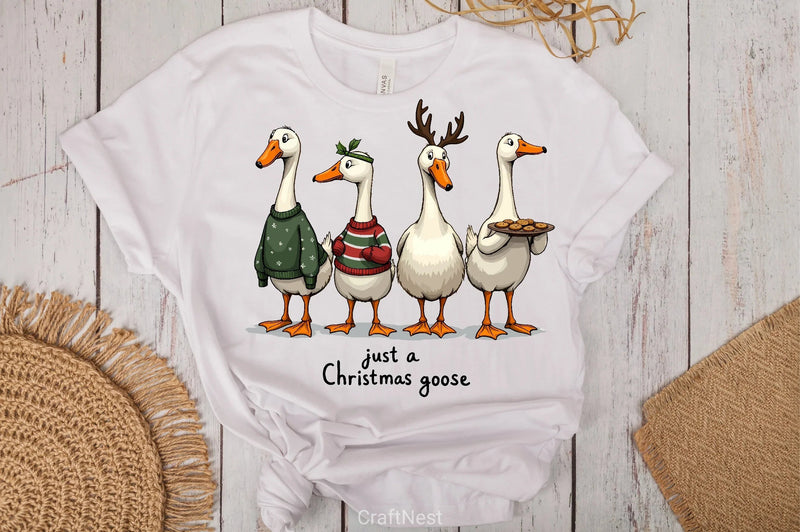 Christmas Geese Clipart Bundle - CraftNest - Digital Crafting and Art