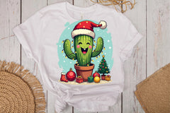 Festive Cactus Christmas Clipart Bundle - CraftNest - Digital Crafting and Art