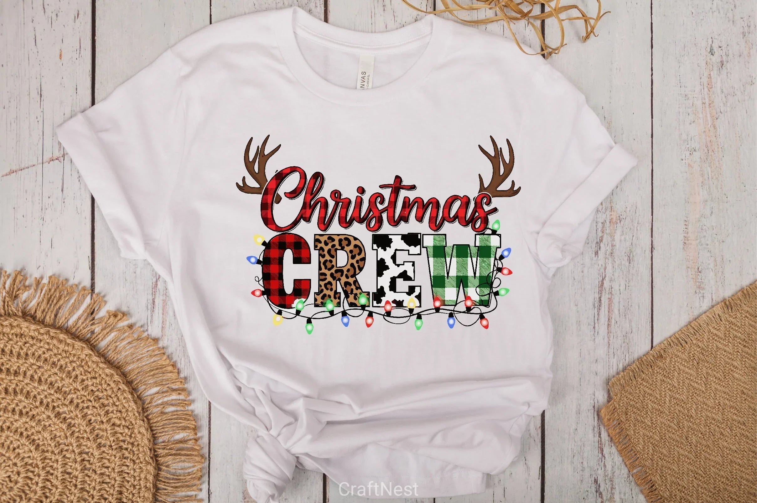 Christmas Crew Antlers Clipart Bundle - CraftNest - Digital Crafting and Art