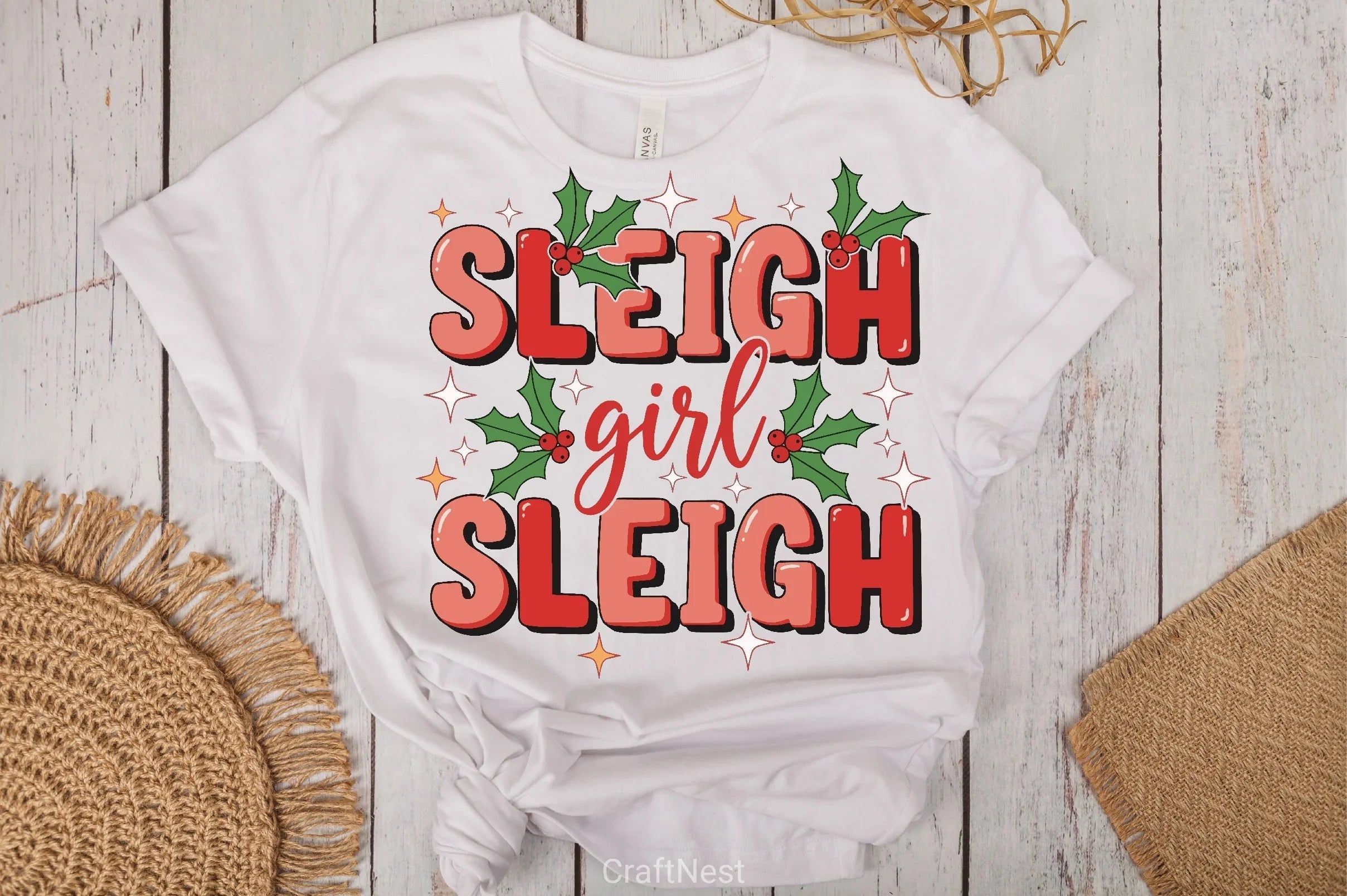 Sleigh Girl Christmas Clipart Bundle - CraftNest - Digital Crafting and Art