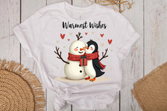 Winter Holiday Snowman & Penguin Clipart Bundle - CraftNest - Digital Crafting and Art