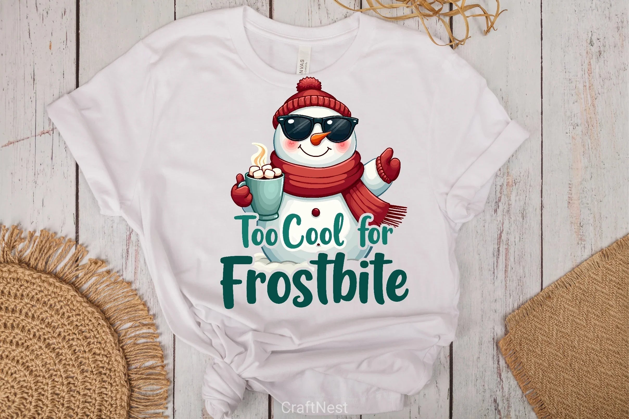 Cool Snowman Hot Chocolate Clipart Bundle - CraftNest - Digital Crafting and Art
