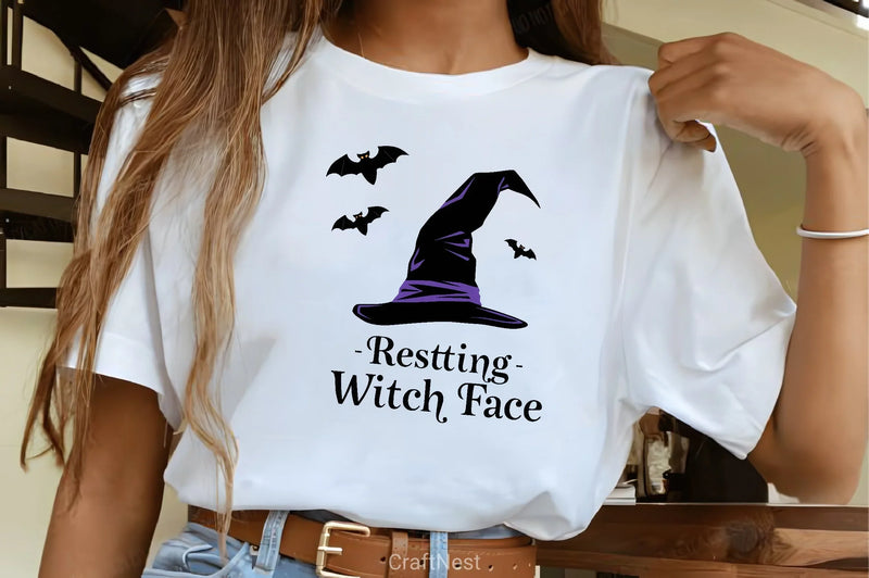 Resting Witch Face Halloween Clipart Bundle - CraftNest - Digital Crafting and Art