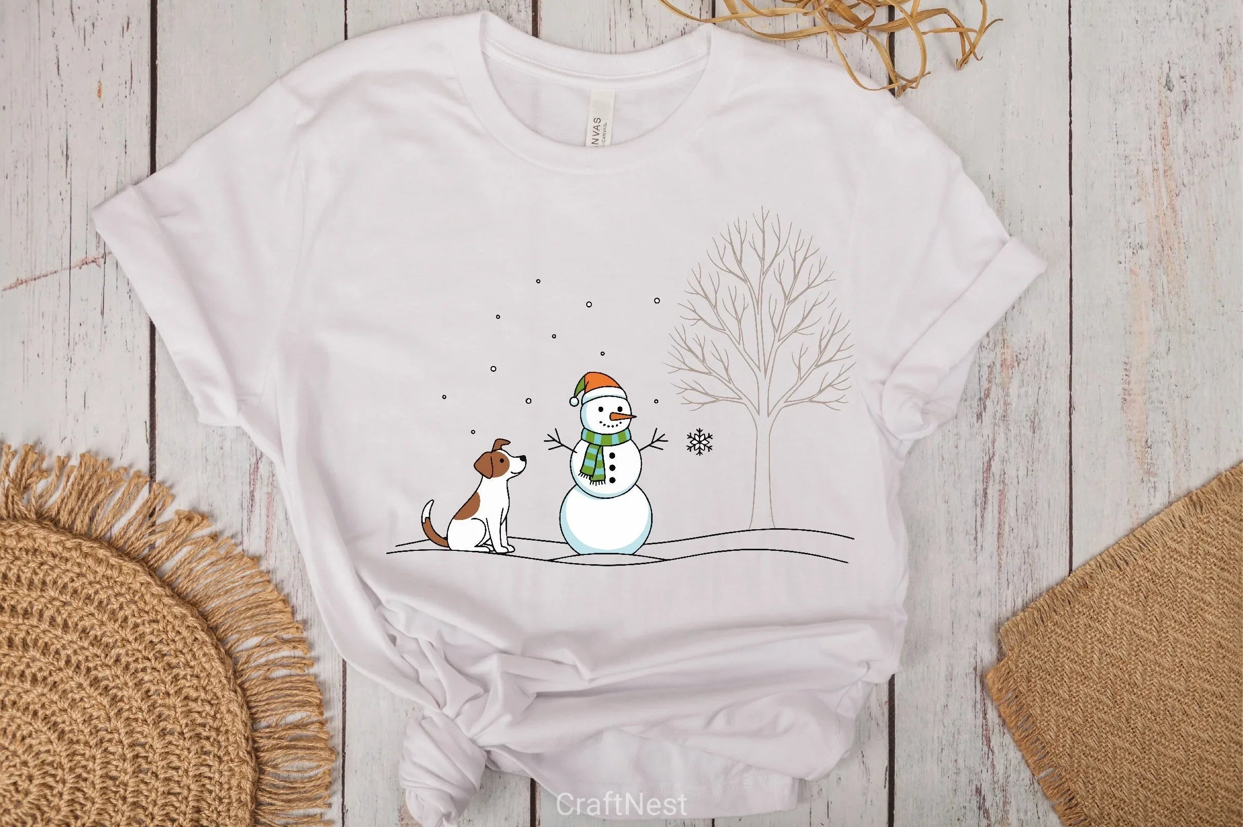 Dog Snowman Winter Clipart Bundle - CraftNest - Digital Crafting and Art
