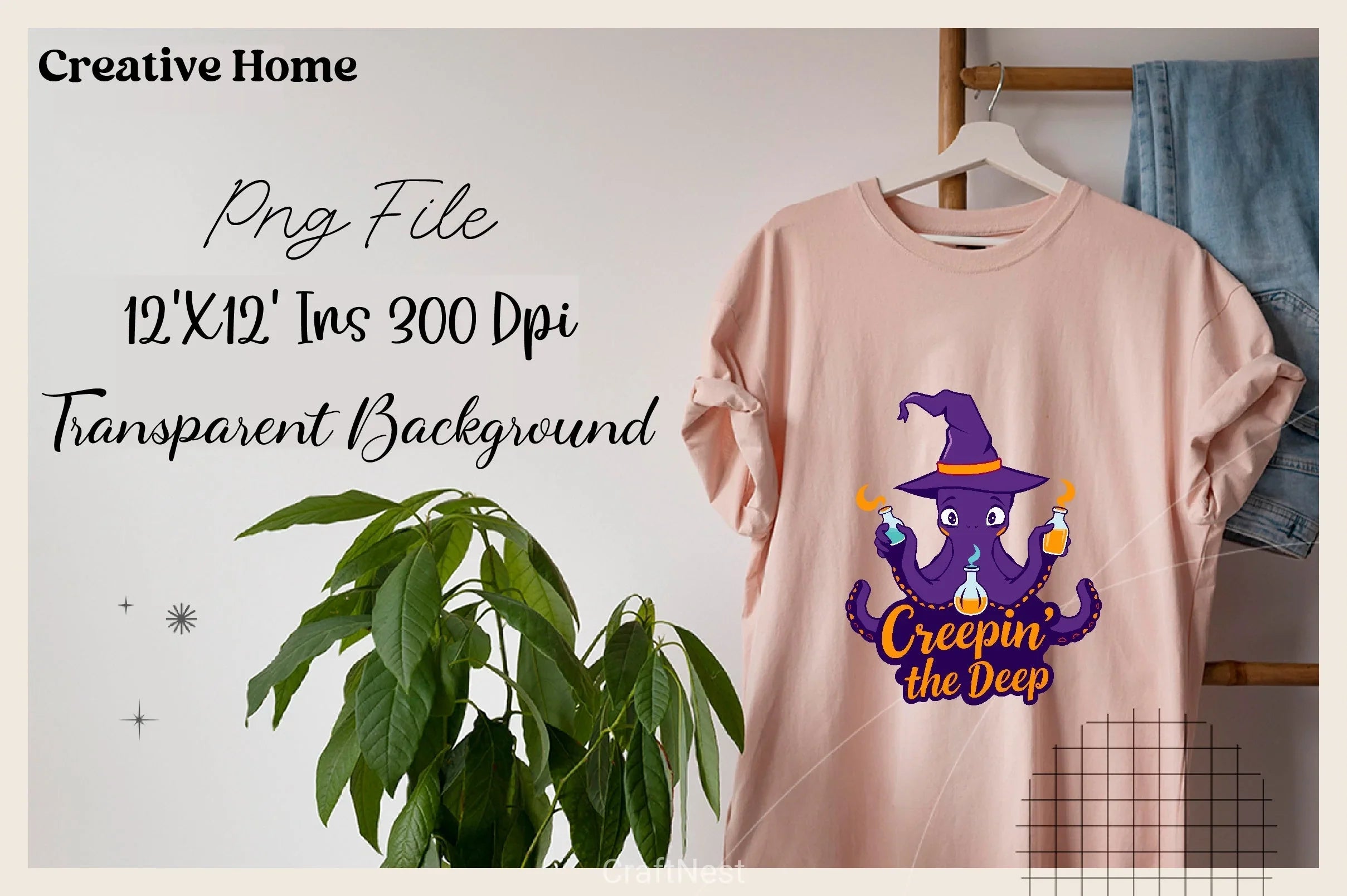 Creepy Octopus Witch Clipart Bundle - CraftNest - Digital Crafting and Art