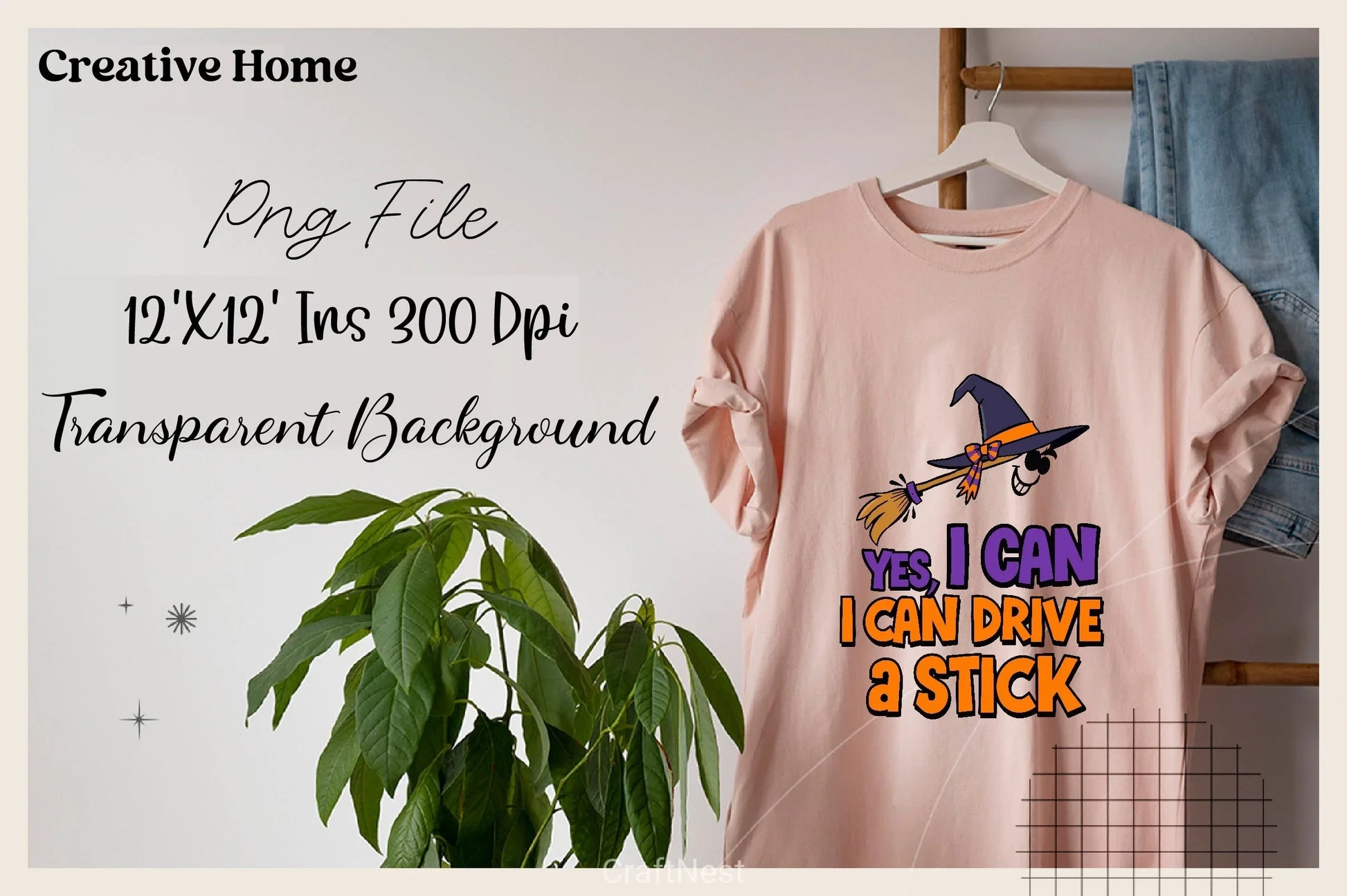 Witch Stick Shift Halloween Clipart Bundle - CraftNest - Digital Crafting and Art