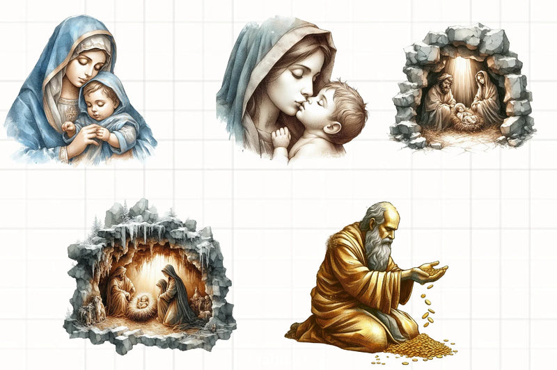 Christmas Nativity Clipart Bundle - CraftNest - Digital Crafting and Art